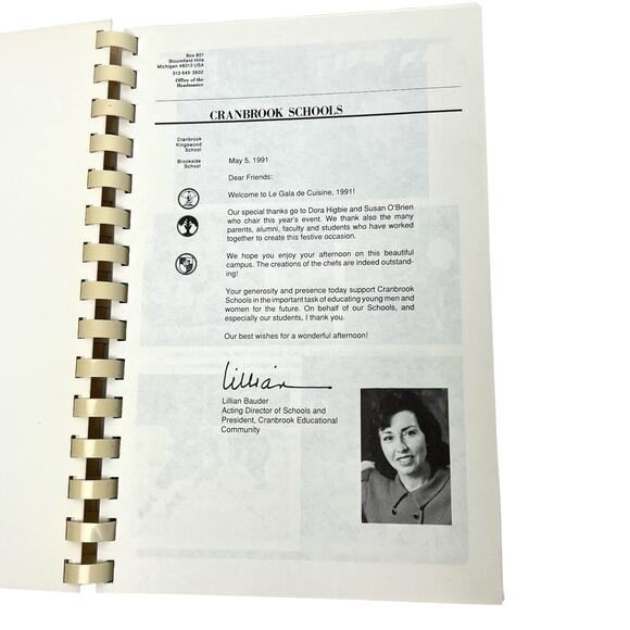 Cookbook Le Gala De Cuisine 1991 Cranbrook Schools Chefs Restaurant Recipes - Picture 4 of 10